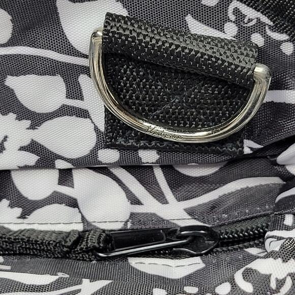 Thirty-One Party Floral Large Insulated Cooler Tote Black and White EUC - Picture 5 of 9